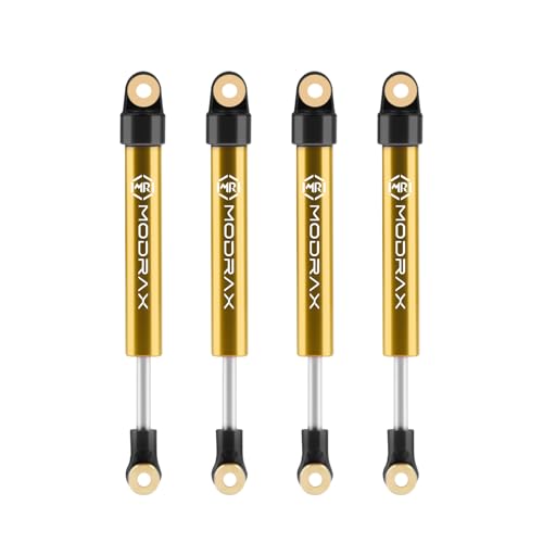 50mm Shock Adjustable Inner Spring for SCX24 AX24, Black Gold | Ultra-thin CNC Aluminum Micro Dampers, 4 Negative Pressure Modes, Wide-angle Ball Head - color: Black Gold
