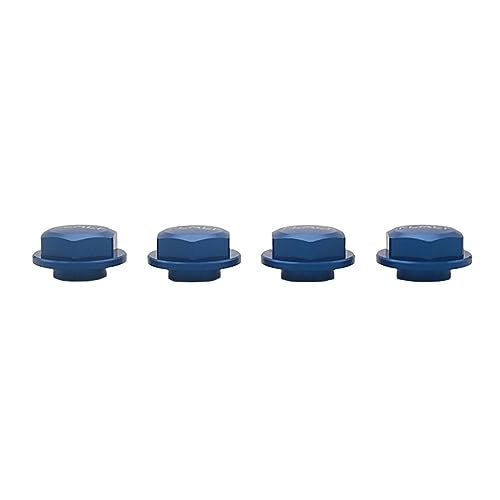 24mm CNC Metal Wheel Tire Adapter Front Rear Tyre Nut Cap 4pcs (Blue) | for 1/5 Scale TRAXXAS X-MAXX XMAXX 6S 8S Truck Rc Car Racing Toys Parts - color: Blue