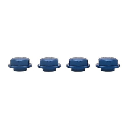 24mm CNC Metal Wheel Tire Adapter Front Rear Tyre Nut Cap 4pcs (Blue) | for 1/5 Scale TRAXXAS X-MAXX XMAXX 6S 8S Truck Rc Car Racing Toys Parts - color: Blue