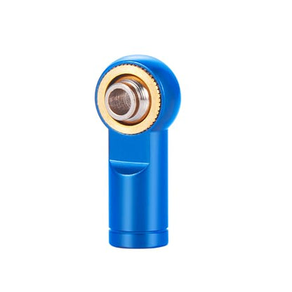 QUE-T 10Pcs Metal Left-Hand Thread Link Rod End M4 Ball Joint Head for RC Crawler Car Boat (Blue) - color: Blue