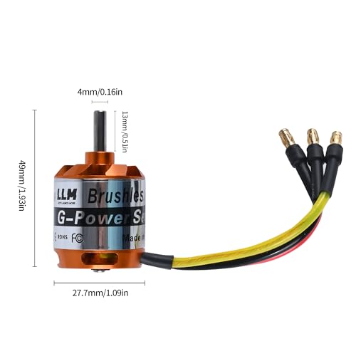 D2836 1100KV High Thrust Fixed Wing RC Airplane Kit | Brushless Motor, 40A BLHeli_S ESC with 5V/3A UBEC, 1045 Propeller, For Trainer, FPV and Sport Aircraft