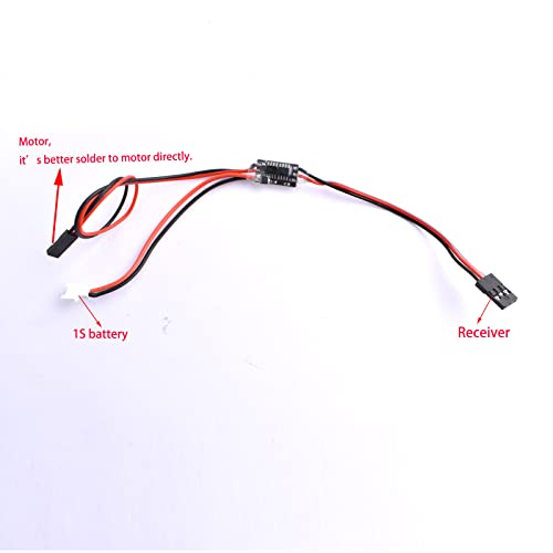 3pcs 1S 4A Brushed ESC 3.6-5.8V for 720/820 Coreless Motor RC | Wide 3.6-5.8V Input – compatible with 1S LiPo batteries and 5V USB power 720/820 hollow cup, N20/N30 coreless motors