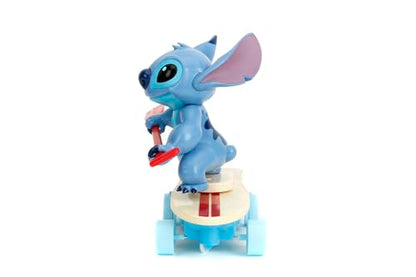 Jada Radio Control Stitch with Surfboard - 2.4 GHz - Straight Forward and Reverse Curve - 1 Channel - Integrated Figure - for Children from 3 Years - 25 cm - (253074009)
