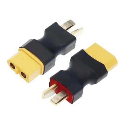 XT60 to T Plug Female Male Connector Adapter for RC Car FPV Drone Lipo NiMH Battery Charger ESC No Wires Connector (1 Pair) - size: 1 Pair Adapter Set