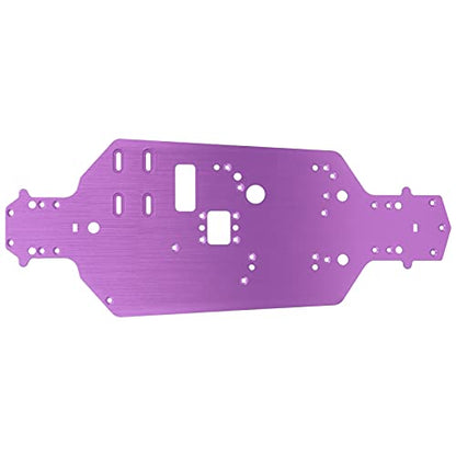 Aluminum Alloy Chassis Bottom Plate Replacement for HSP 94122 1/10 RC Car, Precision - Engineered RC Chassis Upgrade Part with Accurate Hole Alignment and Durable Construction (Purple) - color: Purple