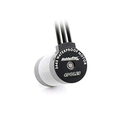 3665 4-Pole Waterproof Brushless Sensorless Motor for RC Car, Truck 3100KV, 2Y
