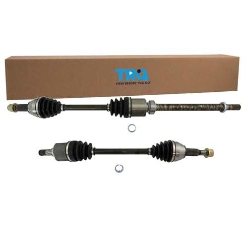 TRQ Front 2 Piece CV Axle Shaft Assembly Set | For 13 Nissan Altima Sedan 14-18 Altima L4 2.5L Driver & Passenger Side - style: CSA70777