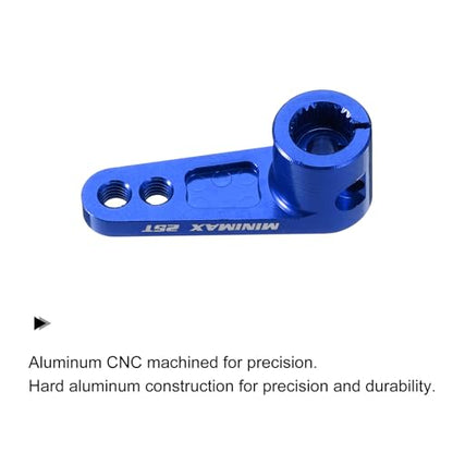 MECCANIXITY Aluminum Alloy 25T Steering Servo Arm Horn Dark Blue for 1/8 1/10 RC Car/Boat/Airplane Boat Accessories 2 Pcs - color: Dark Blue
