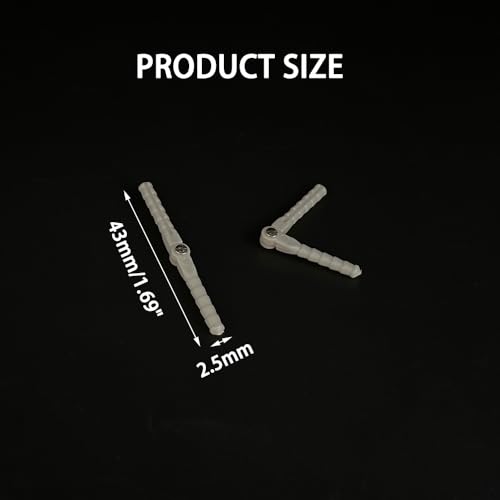 5PCS RC Airplane Plastic Pin Hinge Needle Hinge for RC Plane Aircraft Helicopter DIY Model Plane Fix Wing Parts (2.5x43mm Gray) - style: 2.5x43mm Gray