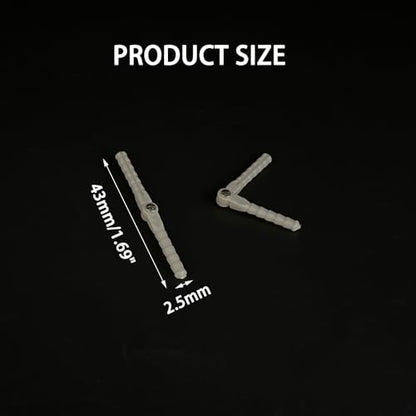 5PCS RC Airplane Plastic Pin Hinge Needle Hinge for RC Plane Aircraft Helicopter DIY Model Plane Fix Wing Parts (2.5x43mm Gray) - style: 2.5x43mm Gray