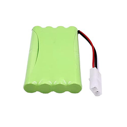9.6V 2000mAH NiMH RC Car Flat 8-Cell AA Rechargeable Replacement Hobby Battery Pack and USB Charger Cable with Standard Tamiya Connector for RC Monster Truck, RC Battle Tank and Vehicles