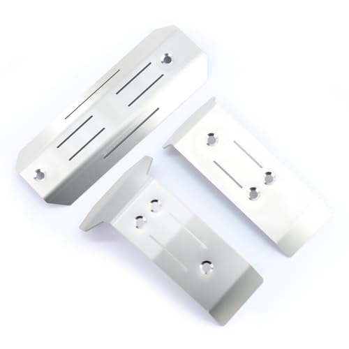 Stainless Steel Skid Plate Guard Upgrade Parts Compatible with 1/16 Mini-Maxx