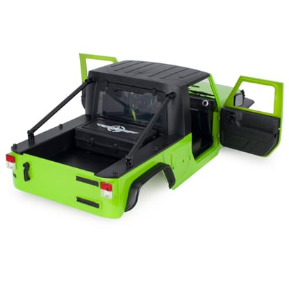 313mm Wheelbase Hard Plastic Pickup Body Shell Unassembled Kit for 1/10 RC Crawler Car Axial SCX10 90046 Jeep Wrangler (Green) - color: Green