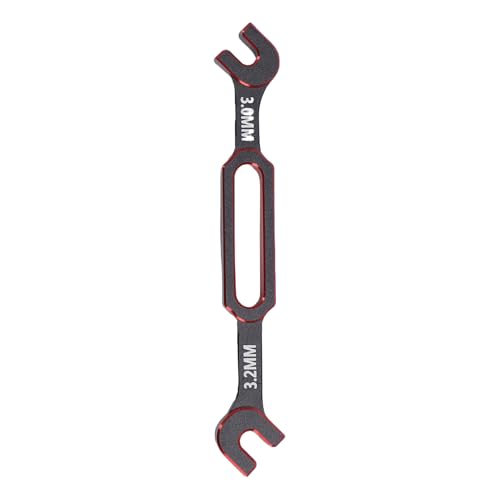 RC Wrench Set, Aluminum Alloy 4 Pcs Lightweight Tool Turnbuckle Nut Remover 3.0-6.0mm for RC Cars Boats Maintenance Hobbyists - color: Red