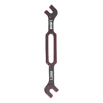 RC Wrench Set, Aluminum Alloy 4 Pcs Lightweight Tool Turnbuckle Nut Remover 3.0-6.0mm for RC Cars Boats Maintenance Hobbyists - color: Red