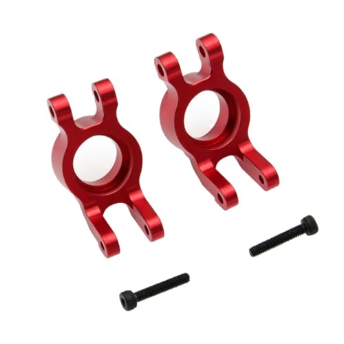 2Pcs Rear Hubs Steering Knuckles for ARRMA Mini Kraton 1/16 3S,Red | CNC Aluminum,Upgrade Kit,Durable,Install Directly - color: Red