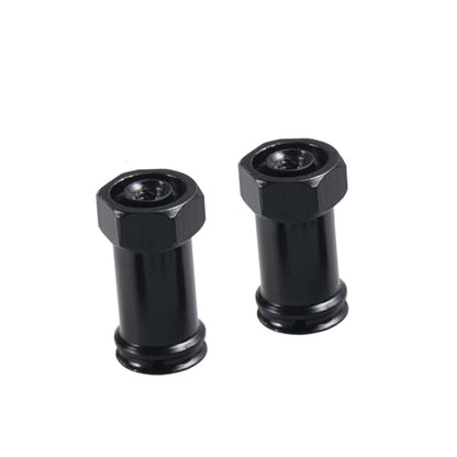 4Pcs/Set Aluminum Alloy 12mm Wheel Hex Hub Adapters 20mm Extension Hex Drive Adapter Combiner Coupler Compatible with 1/10 RC Crawler Axial SCX10 Wraith RC Truck Car Upgrades (Black) - color: Black