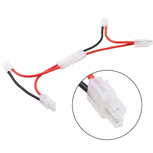 2Pcs HIRCQOO RC Car Serial Series Cable Adapter Compatible with XT90 Large Tamiya Traxxas EC5 XT60 EC3 T Plug for RC Truck Boat Lipo Battery ESC (Tamiya Plug 1 Female to 2Male Connector) - style: Tamiya Plug 1 Female to 2Male Connector