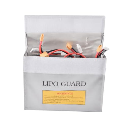 Fireproof Explosionproof Battery Storage Guard Pouch for Lipo Charge and Storage (7.09 * 9.06 * 2.17in) - size: 7.87 * 9.06 * 2.17in