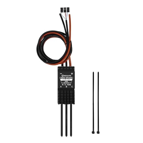 WP14200 IP68 Waterproof 200A Brushless ESC | AM32 Firmware, 5-14S, Built-in 5.2V 3A BEC for eFoil and Underwater Thruster, RC Crawler, Drone, Helicopters (C Version) - size: C