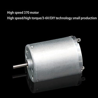 Model Geared High Speed 370 Mini Motor with Brush, 3V-6V, Precision Steering Gear Part, Large Torque Small Motor, Toy Model Motor Rotating Torque