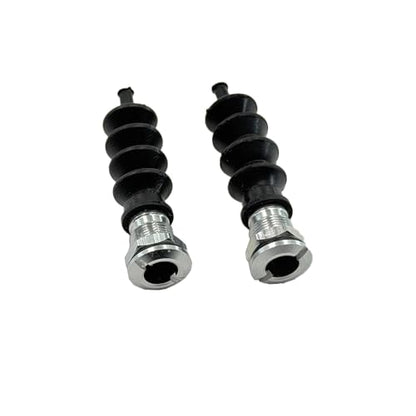 2PCS RC Boat Pushrod Waterproof Rubber Bellow Radio Box Seals Pushrod Linkage Tie Rod Seals with Aluminium Mount Base for RC Boat DIY Model Ship Building Parts (Style 3) - style: Style 3