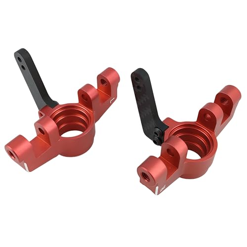 Front Steering Knuckles Caster Blocks for ARRMA Mojave Kraton 4S (Red) | Aluminum,1/8,1/10,Outcast,BLX,ARA330792,Front Hubs,CNC Machined,High Strength,Precision Fit,Wear Resistant,RC Upgrade - color: Red