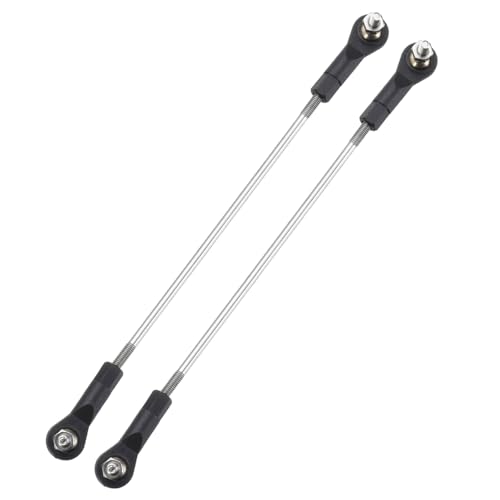 MECCANIXITY 2Pcs Adjustable Turnbuckles Camber Link, 134-144mm Turnbuckle Rod Steering Servo Linkage with M3 Ball Head Rod Ends for RC Car Replace Parts - size: 134-144mm