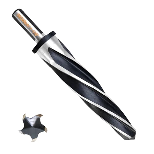 1-1/16" Reamer Drill Bit for Metal, M2 HSS Taper Reamer for Steel, Alloy, Wood, Plastic to Align, Enlarge Holes – 5-Spiral Flutes,1/2"Non-Slip Shank, 27mm Car Reamer, Bridge Construction Reamer. - size: 1-1/16"