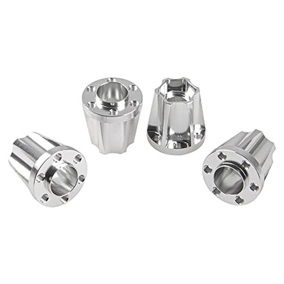 Metal RC 12mm Wheel Hex Hub Extension Combiner Compatible with 1.9/2.2inch Wheel Rim Axial SCX10 Traxxas TRX4 D90 1/10 RC Crawler (18mm, Silver) - color: Silver, size: 18mm