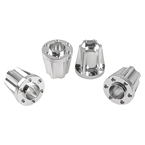 Metal RC 12mm Wheel Hex Hub Extension Combiner Compatible with 1.9/2.2inch Wheel Rim Axial SCX10 Traxxas TRX4 D90 1/10 RC Crawler (22mm, Silver) - color: Silver, size: 22mm