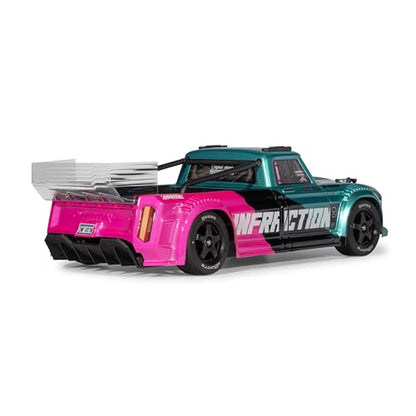 ARRMA Infraction 223S 1/8 RC Truck 4X4 Brushless, RTR, Teal/Pink | DSC, All-Road Street Bash, ARA4315V4T3, Lipo Battery and Charger Not Included - color: Teal/Pink