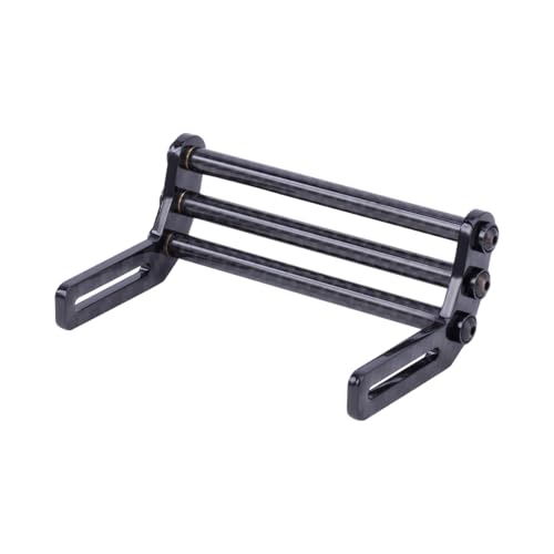 LCG Bumper Carbon Fiber Front Bumper Optimum Approach Angle for 1/10 RC Crawler SCX10 TRX4 Dodge Power Wagon Cab Cliffhanger (Black) - color: Black