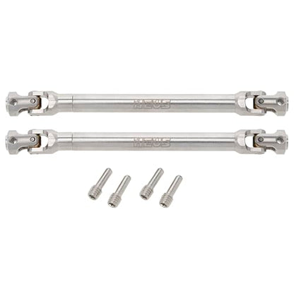 MEUS RACING 2pcs Universal Driveshaft for SCX10 SCX10 II Wraith TRX4 1/10 RC Crawler Upgrades Parts, 121-183mm - size: 121-183mm