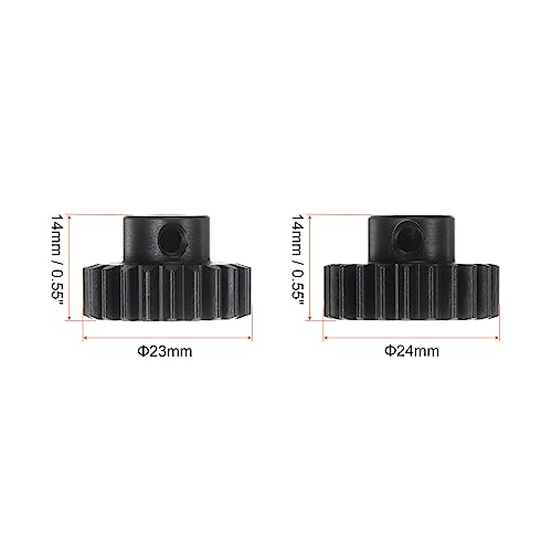 HARFINGTON Mod 1 M1 Pinion Motor Gear Set 2pcs 21T 22T Fit 5mm RC Motor Shaft M1 Pitch Gears for RC Car, with Hex Key - style: 21T 22T