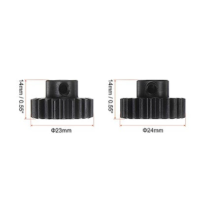 HARFINGTON Mod 1 M1 Pinion Motor Gear Set 2pcs 21T 22T Fit 5mm RC Motor Shaft M1 Pitch Gears for RC Car, with Hex Key - style: 21T 22T