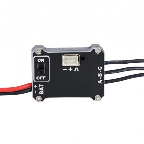 AMK SCX30 Brushless Motor ESC Combo, 1212 5000KV Outer Rotor Motor with 25A ESC, 2S LiPo Compatible System for Axial SCX30 1/30 RC Crawler, High Torque Smooth Low-Speed Control, Easy Installation