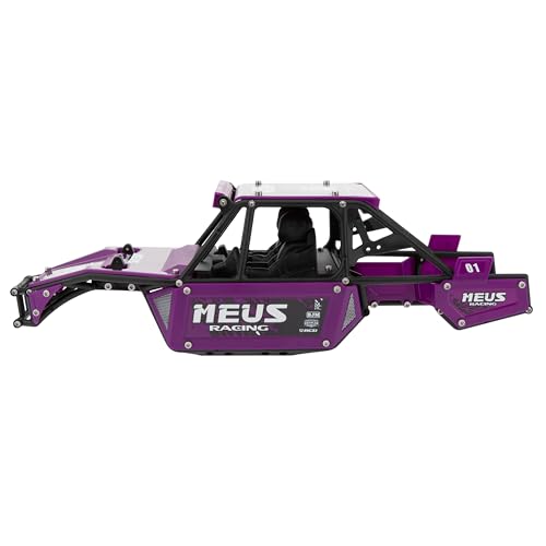 MEUS RACING Mantis24 Body with Roll Cage for Axial 1/24 SCX24 RC Crawler (Purple) - color: Purple