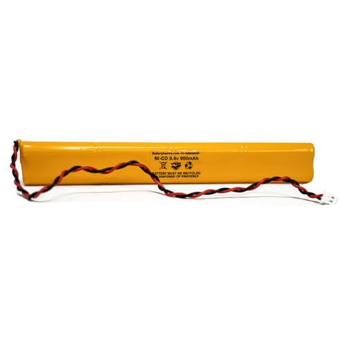 BBAT0043A Unitech BAT9.6V700 AA900MAH 9.6V ELB-B003 Lithonia ELB-B004 9.6v 900mAh Ni-CD Battery Pack Replacement for Exit Sign Emergency Light Fire Batteryhawk, LLC - size: 1 Pack