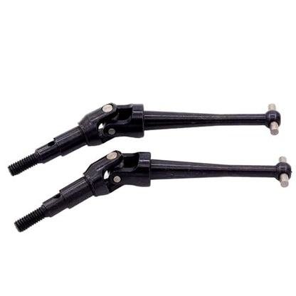 2X Transmission Axle for RC Cars, Metal Driveline Axles for DIY Projects in Scale 1/16- Black - color: Black