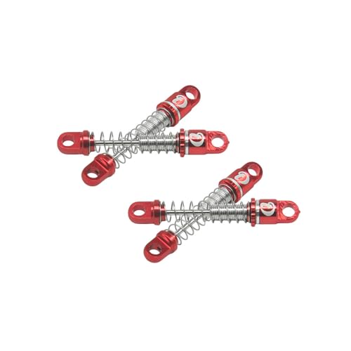 Hobby Details Aluminum Rear Axle Gear Box Skid Link Wheel Upgrade Set for 1/30 Axial SCX30 Jeep Wrangler RC Cars, Red (25mm Aluminum Shock) - color: 25mm Aluminum Shock