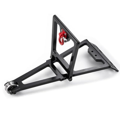1/10 Scale RC Tow Truck Build Kit, Winch Double Stent Rescue Tow Crane Arm Wrecker Kit for 1/10 RC Crawler SCX10 TRX4 Capra LCG Chassis Tools (Black) - color: Black