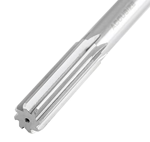 Accusize Industrial Tools 16.0 mm H.S.S. M2 Straight Shank Straight Flute Chucking Reamers, Right Hand, 14.4 mm Shank Dia, 8 Flute, 9'' Oal, 0400-5160 - size: 16.0 mm