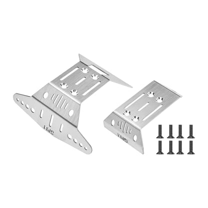 GPM Stainless Steel Front/Rear Chassis Skid Plates 1mm for ARRMA 1/16 Quake Grom Gorgon Grom RC Crawler, Undercarriage Armor Upgrade Parts