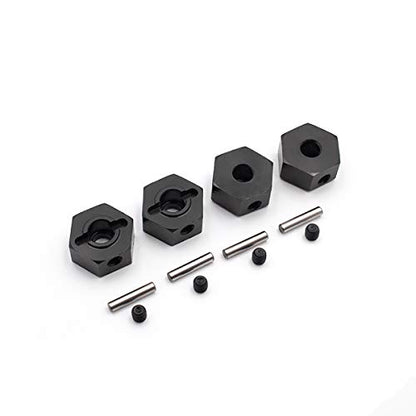 LCX Racing 1/10th RC Crawler Car 12mm x 6mm Aluminum Wheel Hex Hubs Drive Adapter for Axial SCX10 SCX10 II 90046