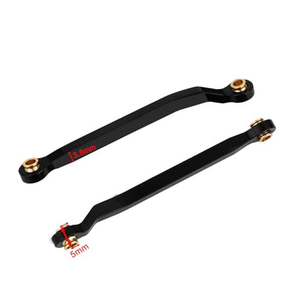 High Clearance Links Set CNC Aluminium Chassis Link for TRX4M High Trail K10 F150 1/18 RC Crawler Upgrade Part (Black) - color: Black