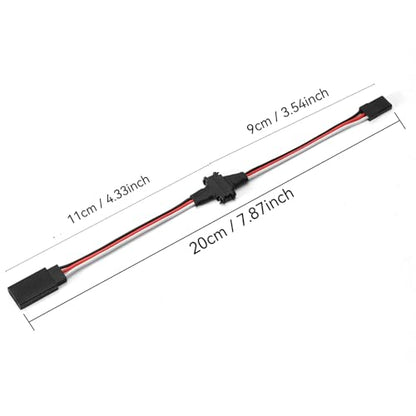 5sets 3Pin Magnetic Snap-on JR Extension Cable for RC Cars Models,Trucks Robotics DIY Electronics,Remote Control lamp Group Magnetic Suction Extension Cable,Quick disassembly Connector (20cm-5 Sets) - size: 20cm-5 sets