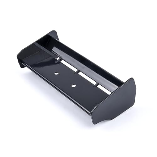 1/10 RC Car Force Rear Spoiler High Down Force Body Wing Tail Compatible with 1:10 Scale RC Off Road Short Course Truck Buggy Racing Car (Black) - color: Black