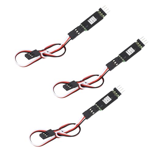 Electronic Switch Relay 3 Pack RC Car Third Channel Light Receiver Switch,6V 1A Remote Control Cord for LED Headlights and Taillights, Universal for 1/10 1/8 Scale Off Road