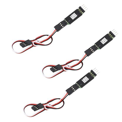 Electronic Switch Relay 3 Pack RC Car Third Channel Light Receiver Switch,6V 1A Remote Control Cord for LED Headlights and Taillights, Universal for 1/10 1/8 Scale Off Road